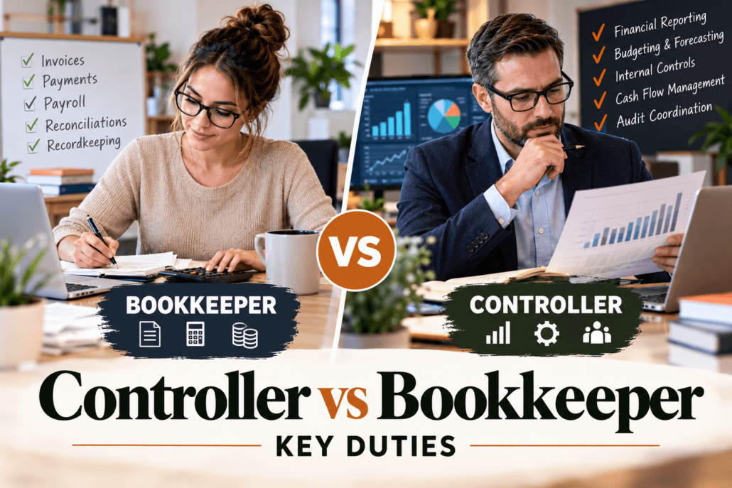 Controller vs Bookkeeper: Key Duties