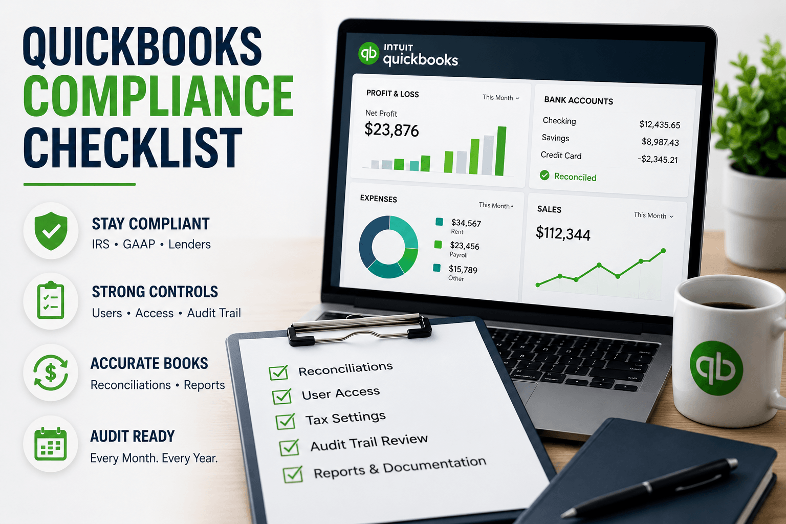 QuickBooks Compliance Checklist Workspace - Complete Controller
