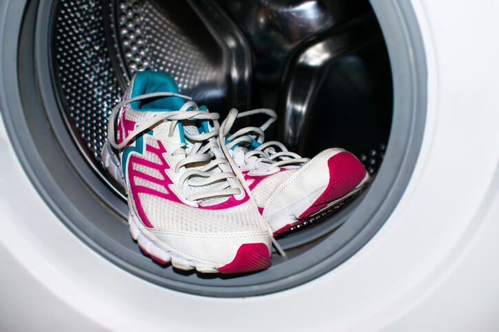Frontload washer and tennis shoes